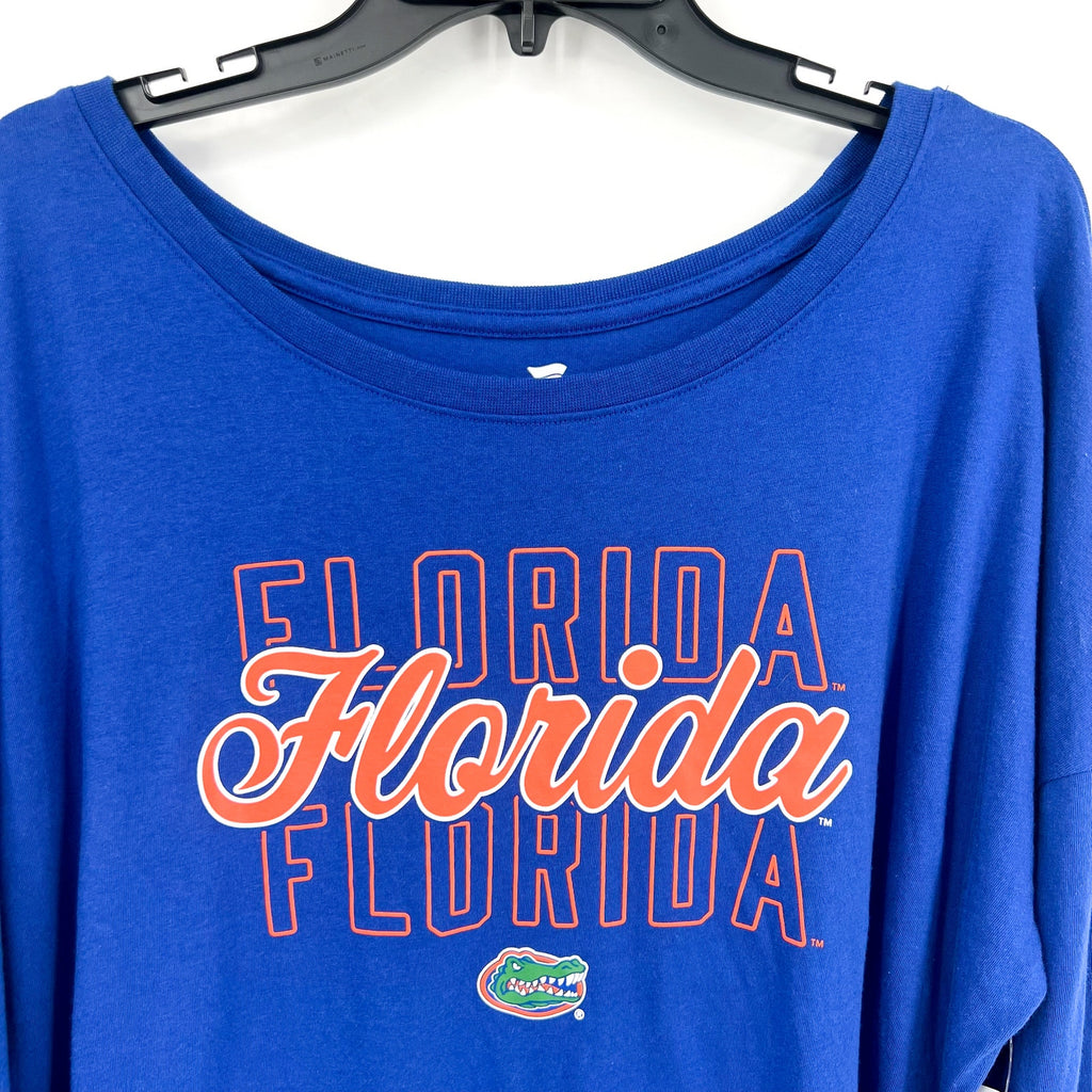 FANATICS Womens Florida Gators T-Shirt Large Royal Blue Long Sleeve NWT