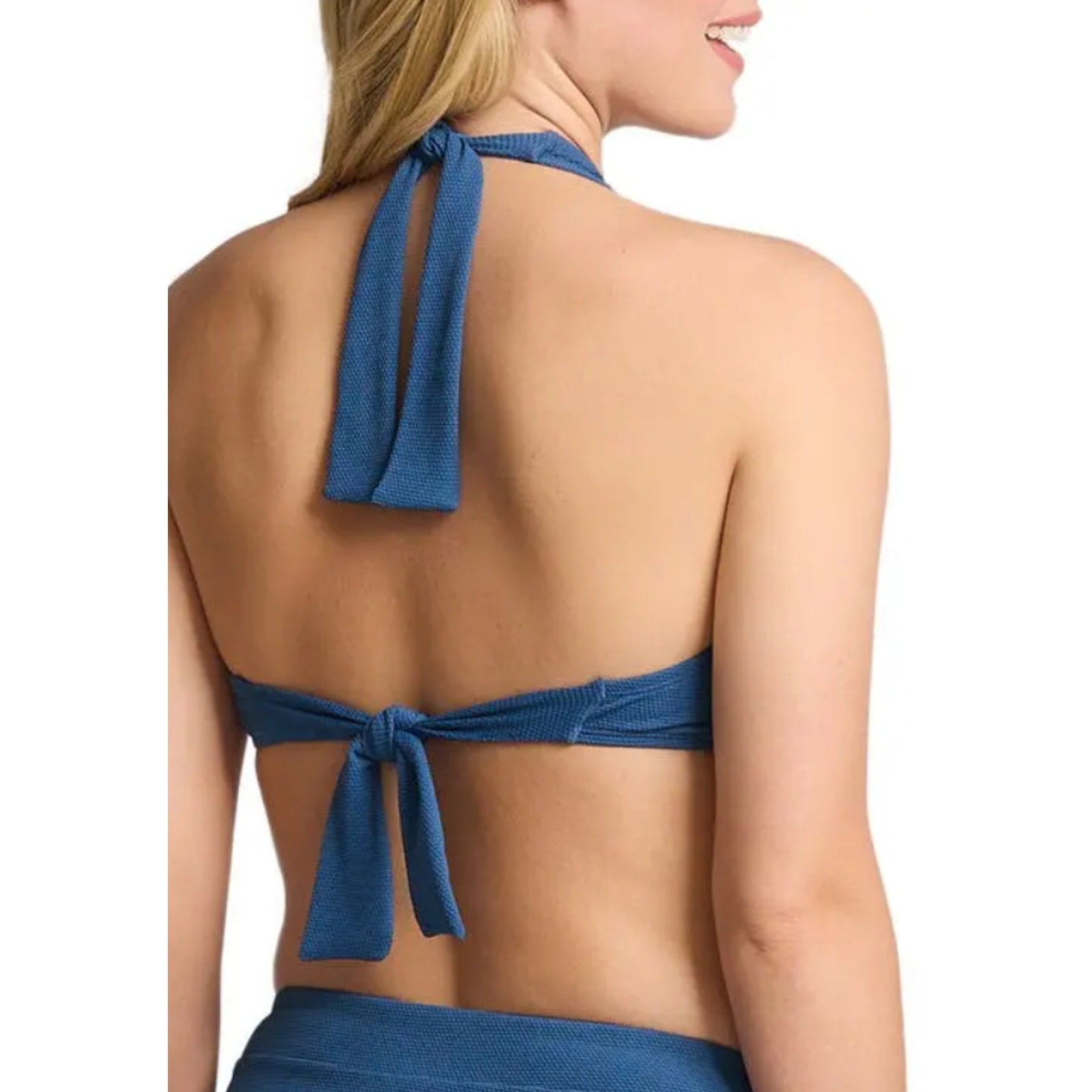 TOMMY BAHAMA Women's Island Cays Halter Bikini Top Medium Blue Indigo Tide NWT