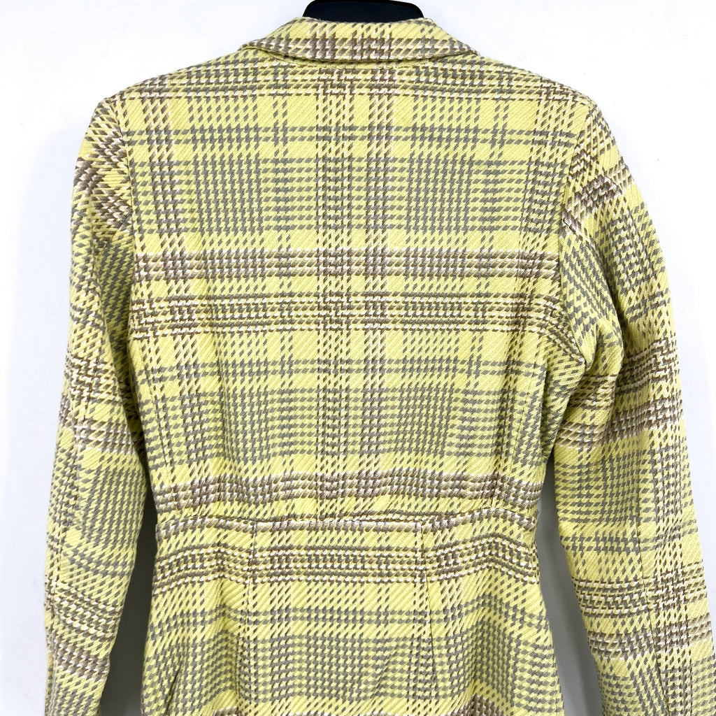 & OTHER STORIES Women's Blazer Mini Dress Size 4 Green Plaid Long Sleeve NWT