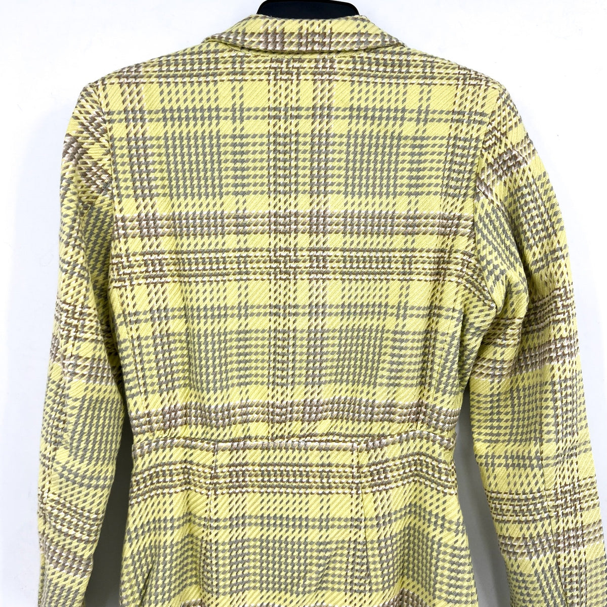 & OTHER STORIES Women's Blazer Mini Dress Size 4 Green Plaid Long Sleeve NWT