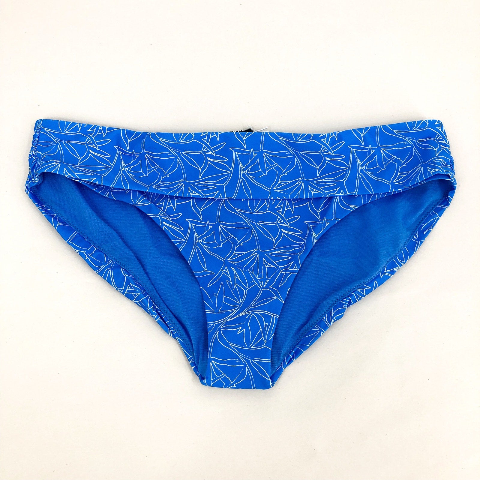 PRANA Women's Marta Bikini Bottoms XS Blue Print Floret Hipster Swim NWT
