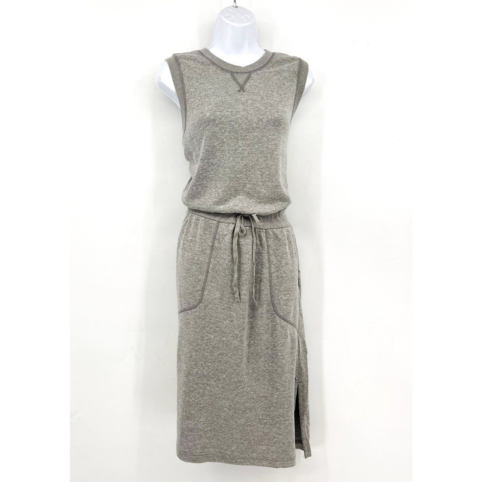 PRANA Women's Cozy Up Beach Hopper Dress Large Heather Grey Sleeveless NWT