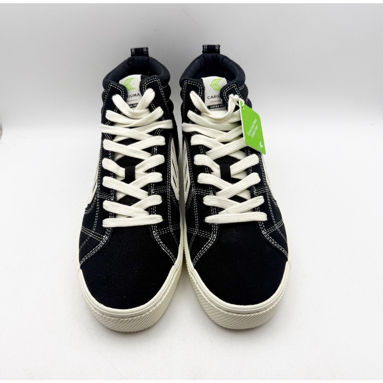 Cariuma Mens Catiba Pro High Top Sneakers US 11 EU 44 Black Suede Contrast NIB