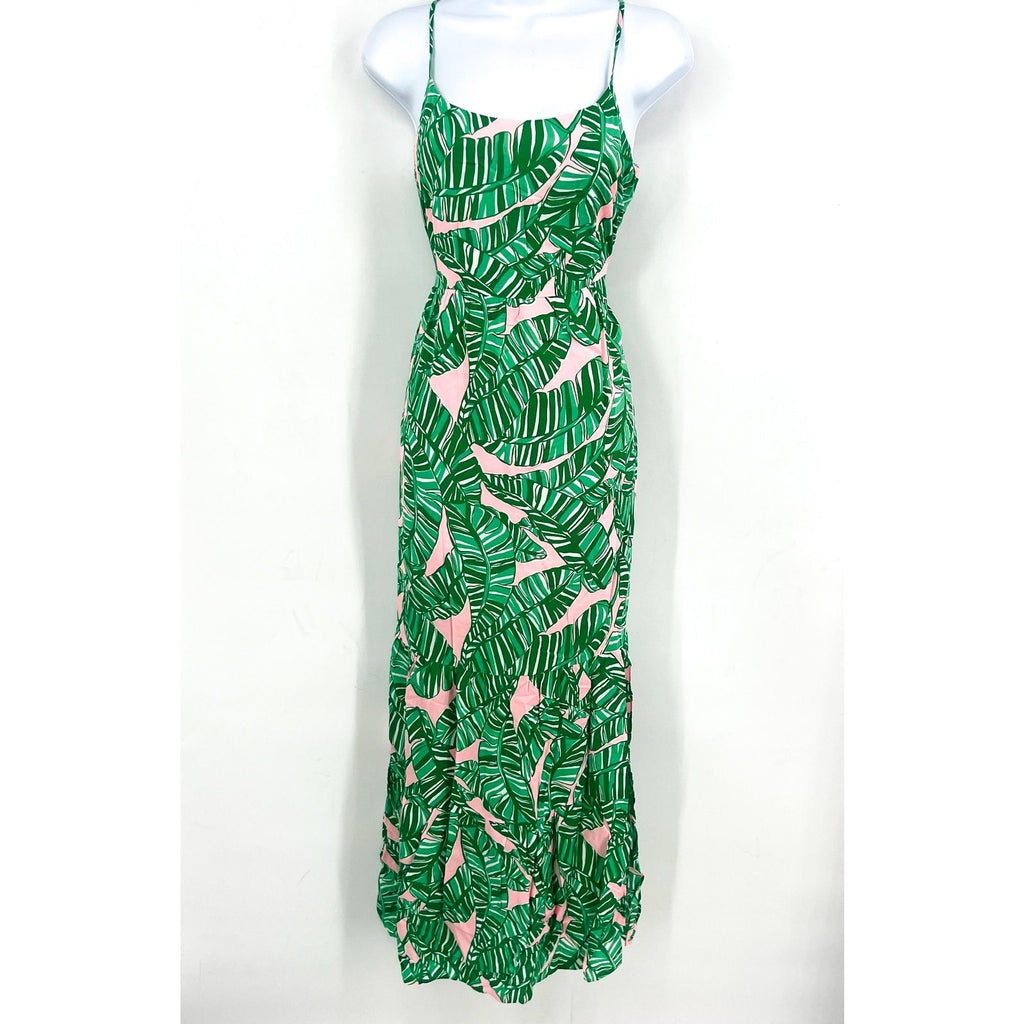 LILLY PULITZER Womens Teresa Maxi Dress XS Green Pink Lets Go Bananas NWT