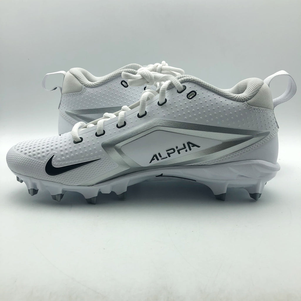 Nike Mens Alpha Menace 4 Varsity Molded Football Cleats SIZE 12 White Black NWOB