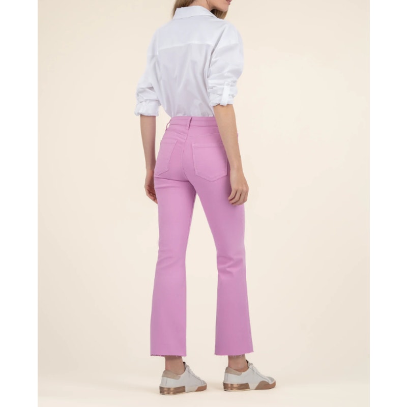 KUT FROM THE KLOTH Kelsey Ankle Flare Jeans Size 4 Pink Wild Berry High Rise NWT