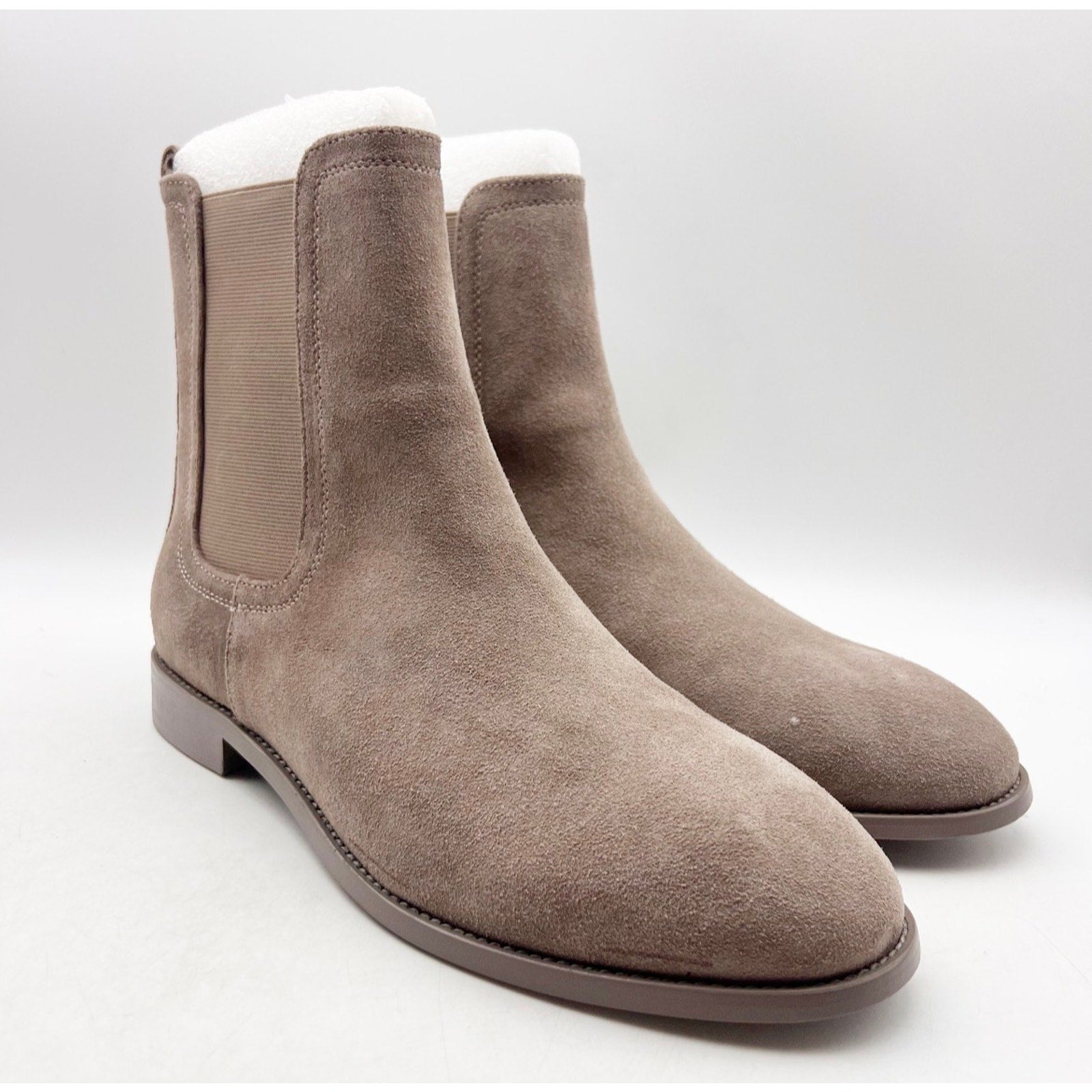 Saint Morta Mens Nomad Chelsea Boots Size 12 EU 46 Taupe Brown Round Toe NIB