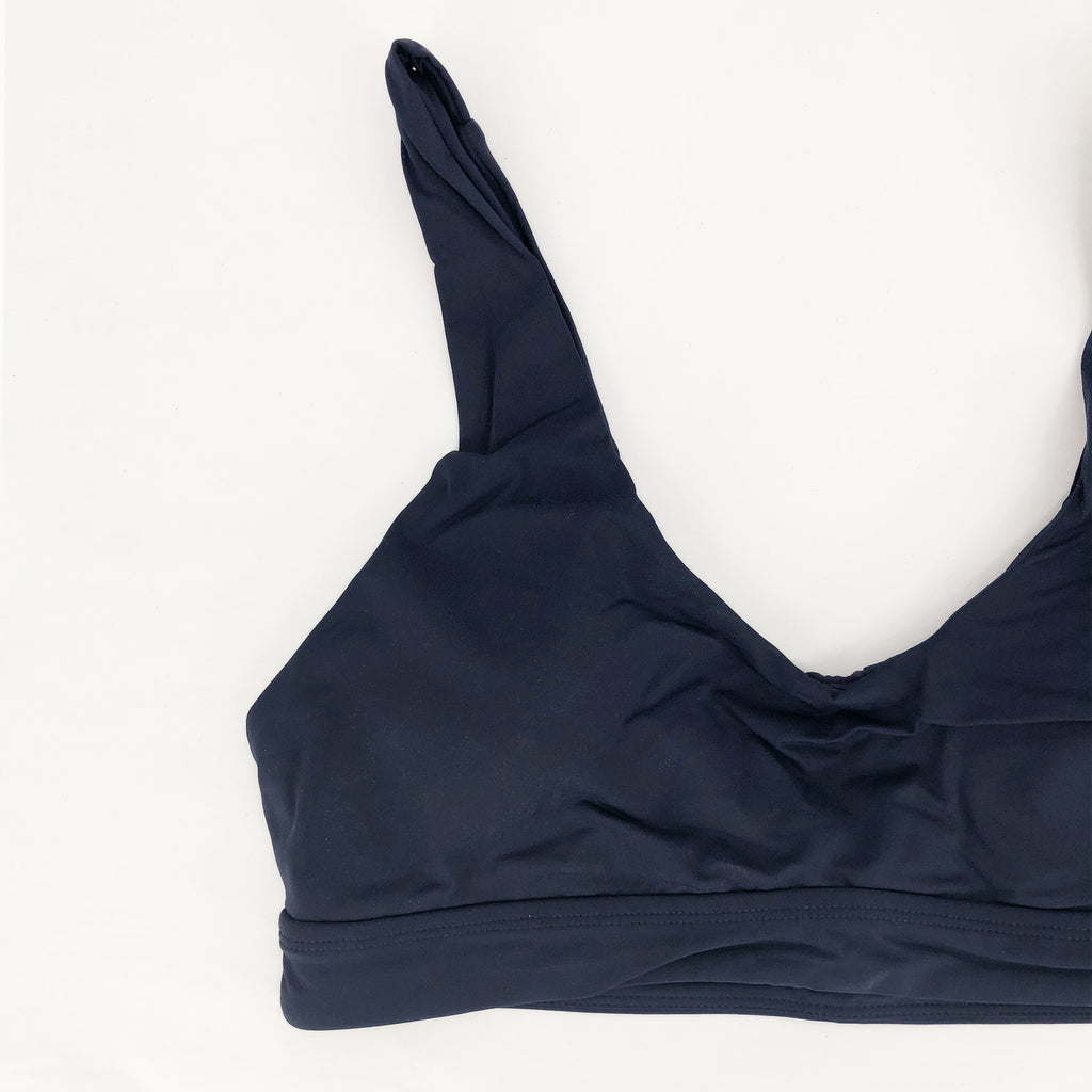 ANDIE SWIM Women's The Ventura Swim Top XXL Flat Navy Blue Scoop Neck NWT