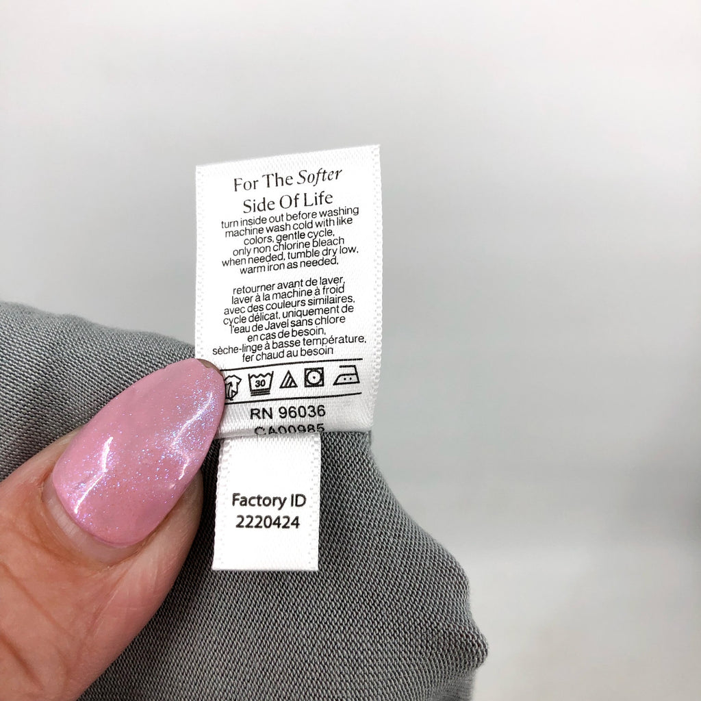 EBERJEY Women's Gisele Long Pajama Set Medium Gray Moonlight TENCEL Modal NWT