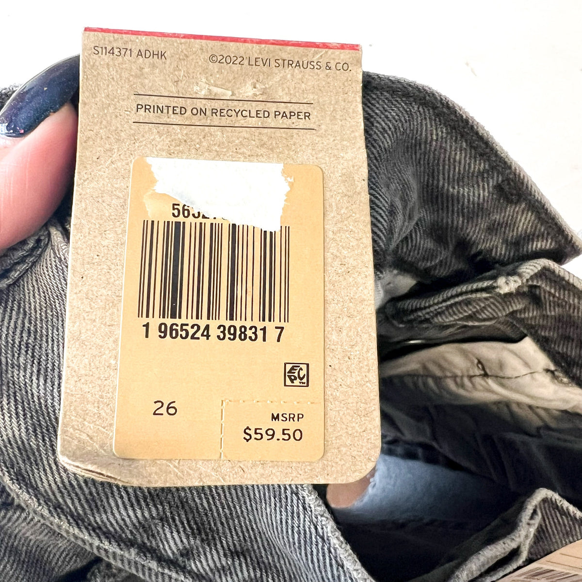 LEVIS Womens 501 Original Fit Shorts Size 26 US 2 Gray 56327-0325 NWT