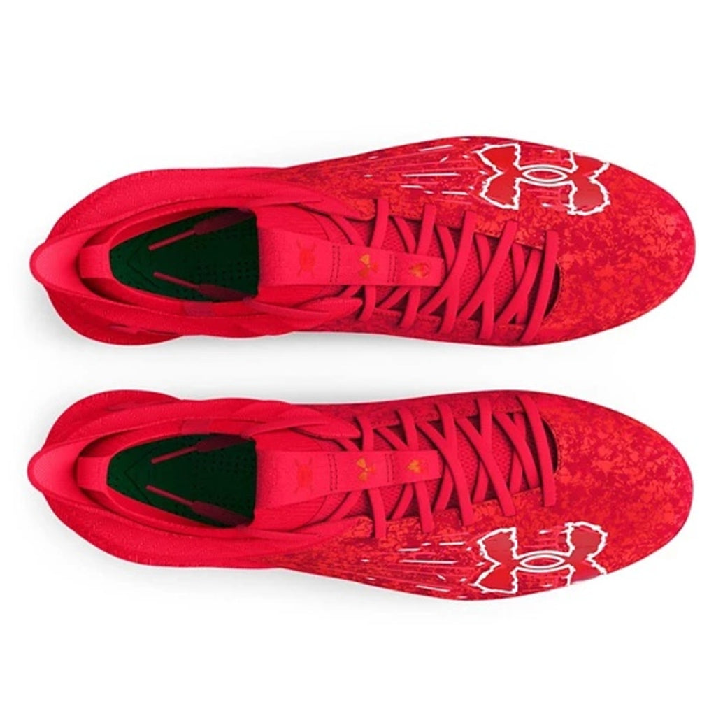 Under Armour Mens Blur 2 MC Suede Molded Football Cleats Size 8.5 Red NWOB