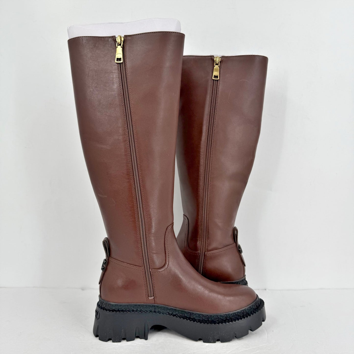 Coach Womens Julietta Knee High Boot US 6.5 B EU 37 Walnut Brown Leather NWOB