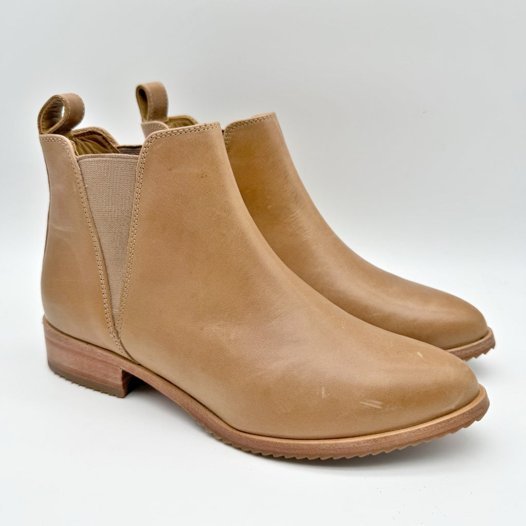 Nisolo Womens Eva Everyday Chelsea Boot US 6.5 Tan Leather Water Resistant NIB