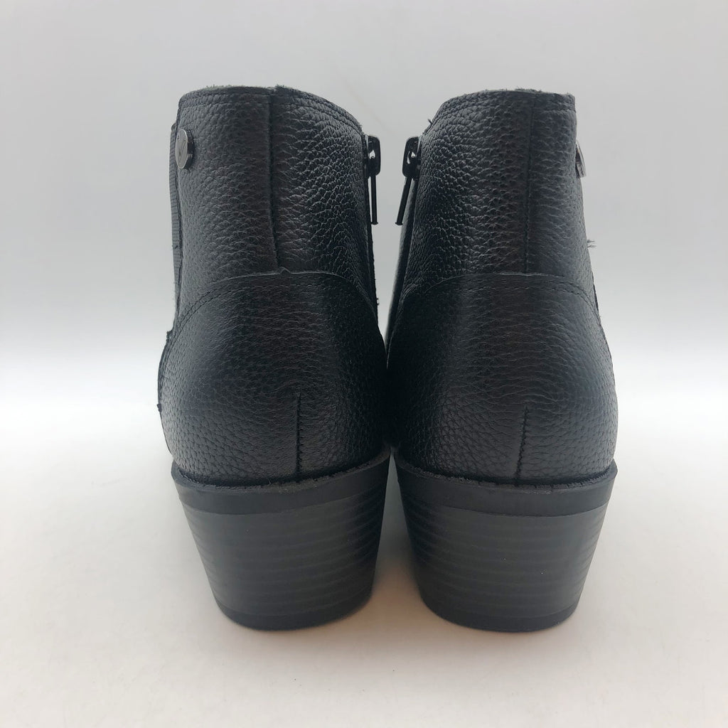 Vionic Womens Finn Ankle Booties US 8 EU 38.5 Black Leather Boots NWOB