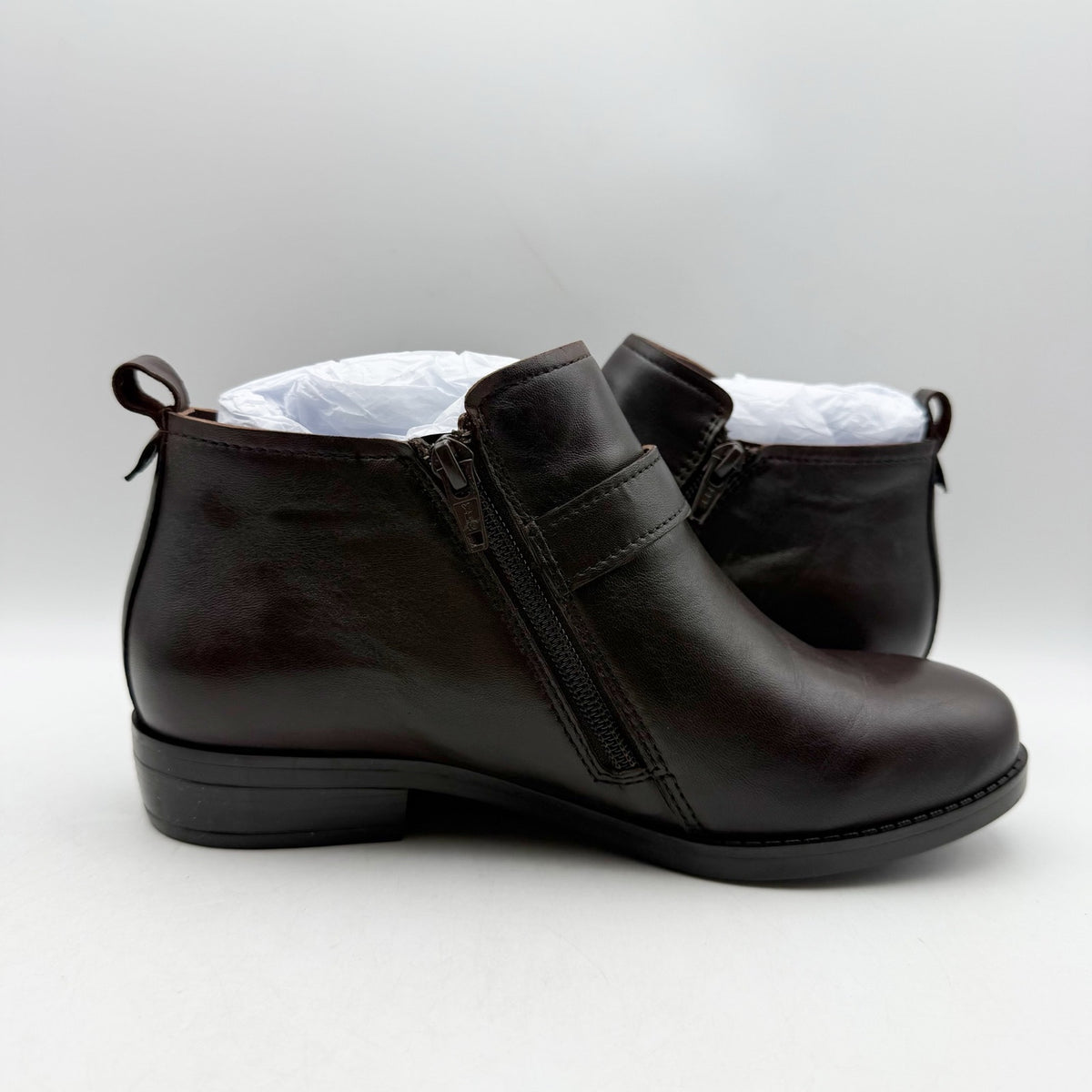 David Tate Womens Maverick Ankle Booties Size 9 Wide Brown Leather Boots NIB