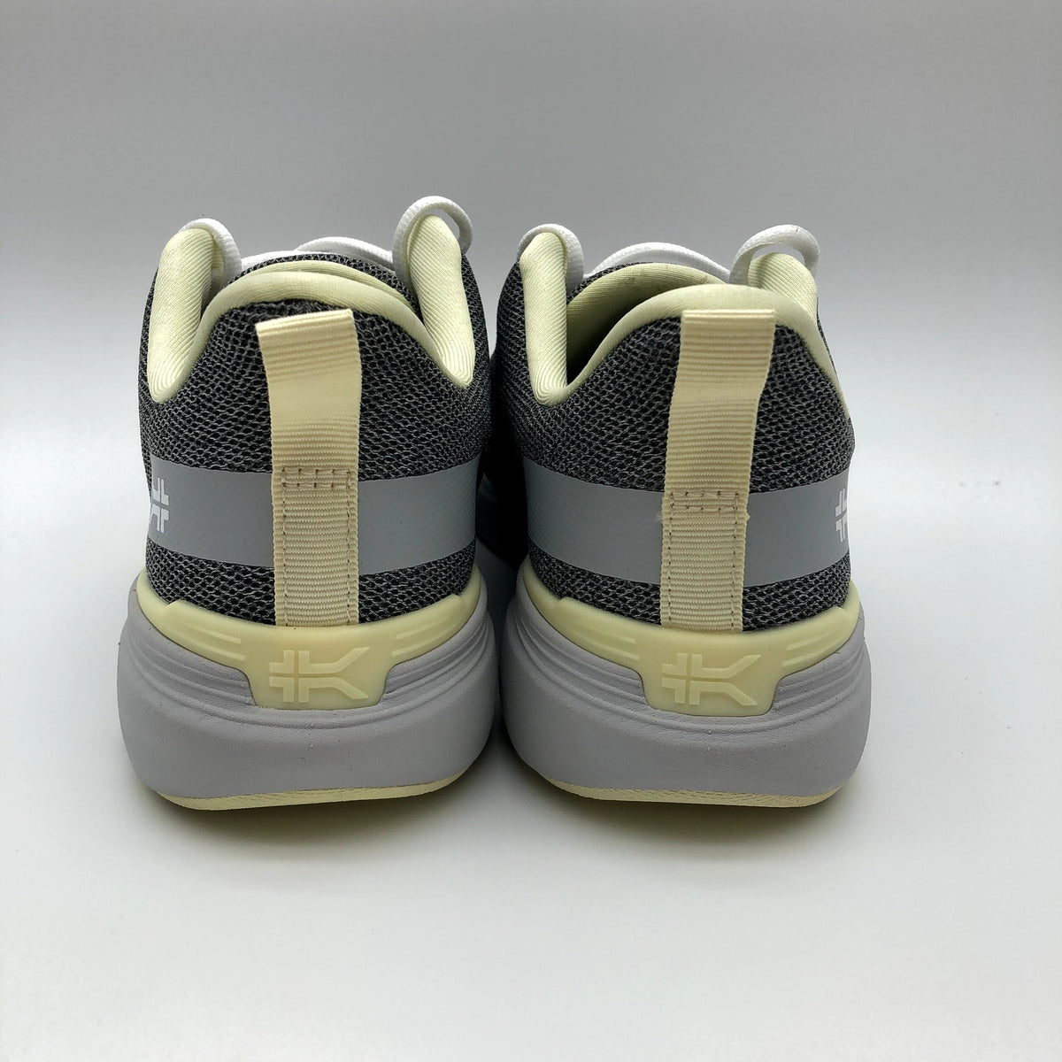 KURU Womens Flex Via Sneakers Size 10.5 Dove Gray Pale Lime Athletic Shoes NWOB