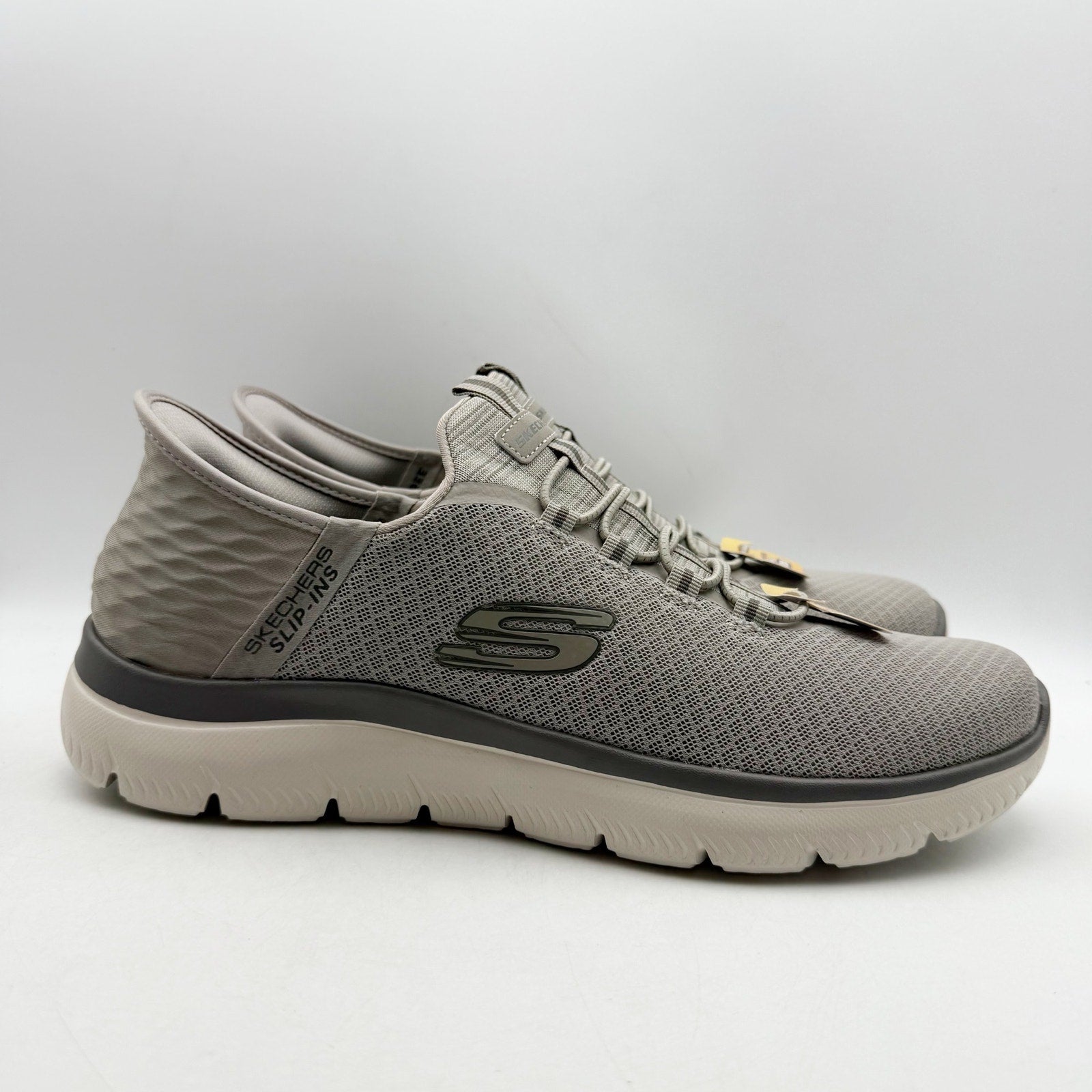 Skechers Mens Summits Slip-Ins Sneakers US 11.5 EU 45.5 Beige Grey NWT
