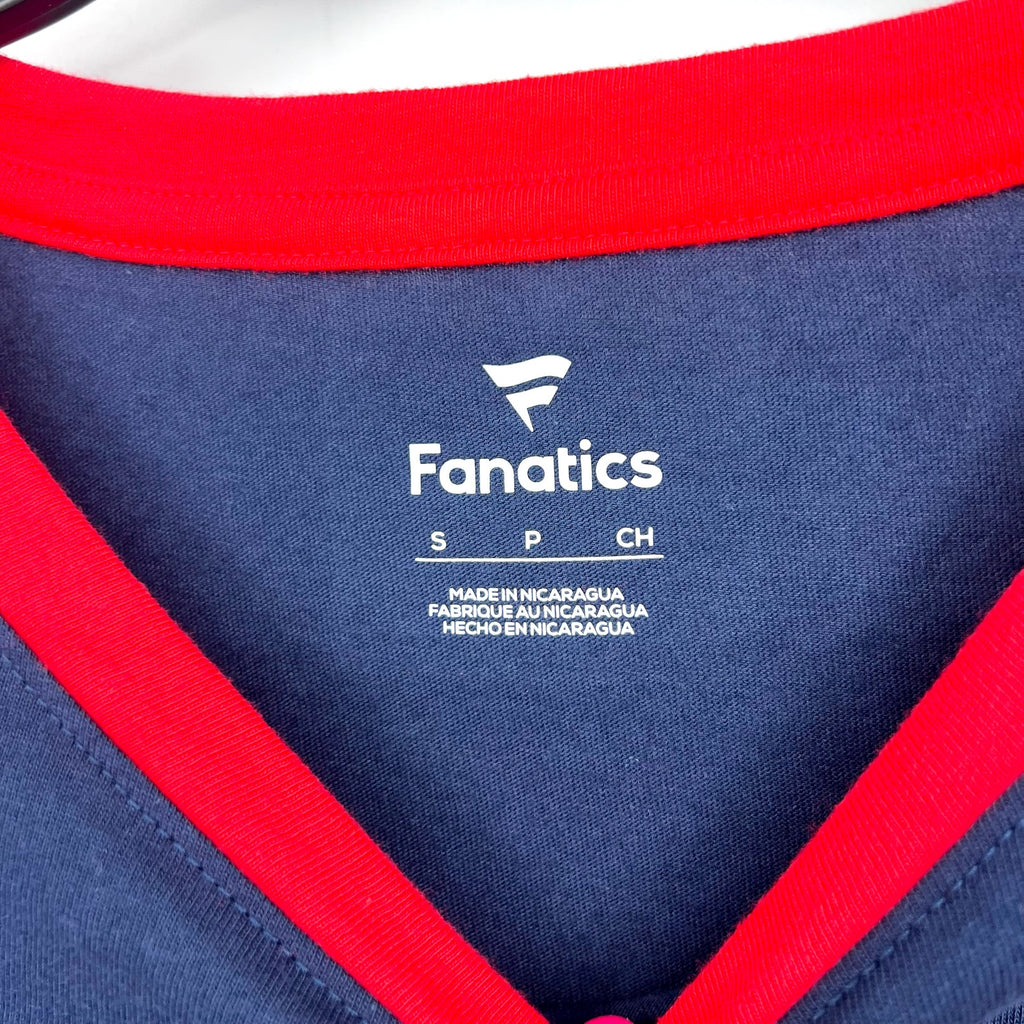 FANATICS Womens Team USA Circle Badge Cropped T-Shirt Small Navy Blue Red NWT