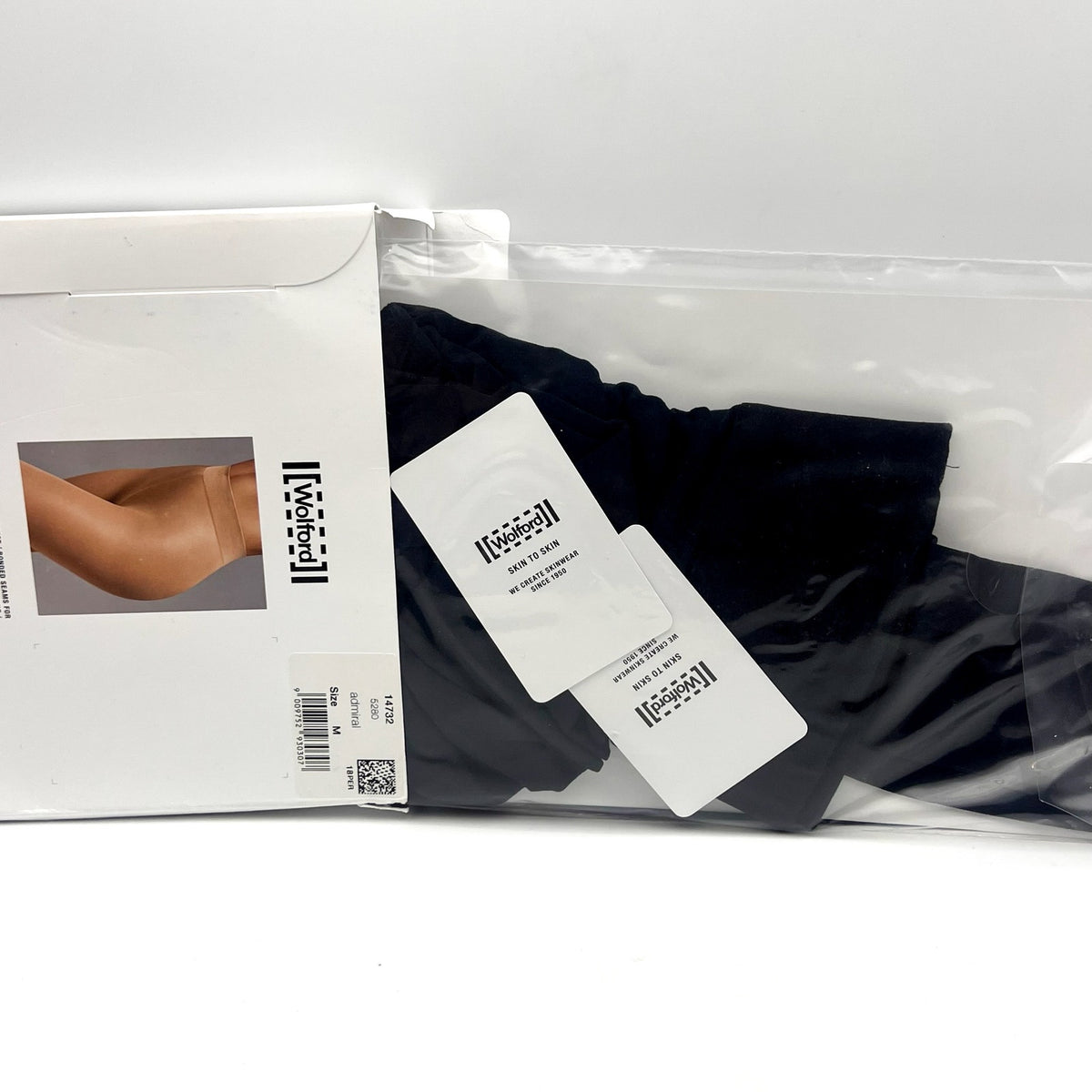 WOLFORD Women's Pure Shimmer 40 Concealer Tights Medium Admiral Flawless NWT