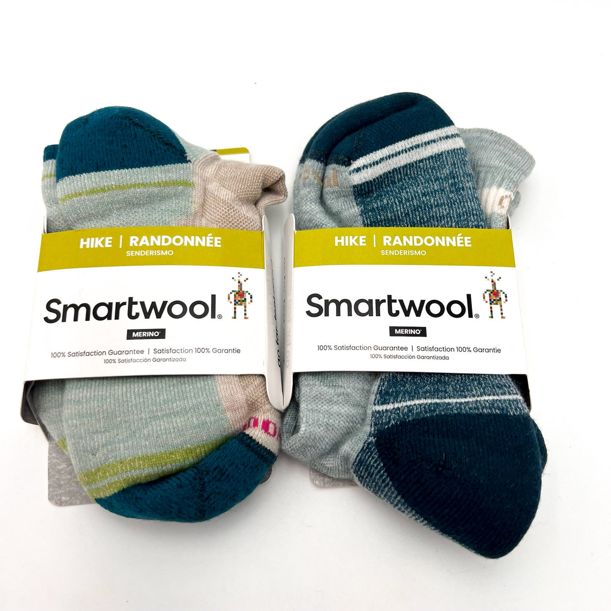 SMARTWOOL Womens Hike Targeted Cushion Crew Socks 2 Pairs Medium Multicolor NWT