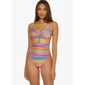 BECCA Women's Standard Shoreline One Piece Swimsuit Small Multi Cut Out NWT