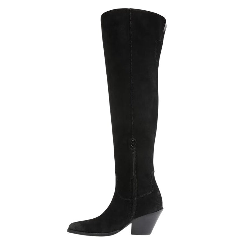 Sam Edelman Women Julee Over The Knee Boot Size 6 M Black Suede Leather NWOB