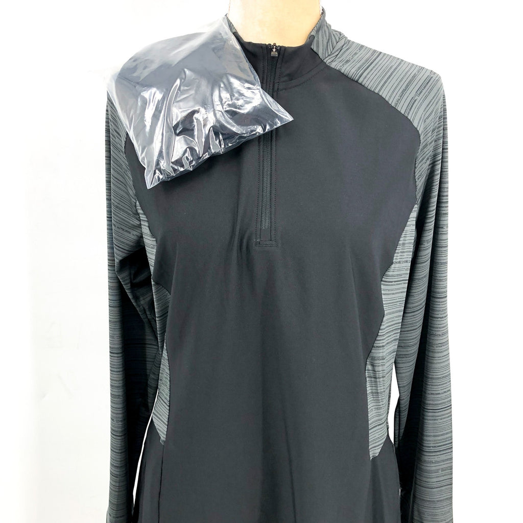 ADIDAS Women's Ultimate365 Long Sleeve Dress Large Black Half Zip NWT
