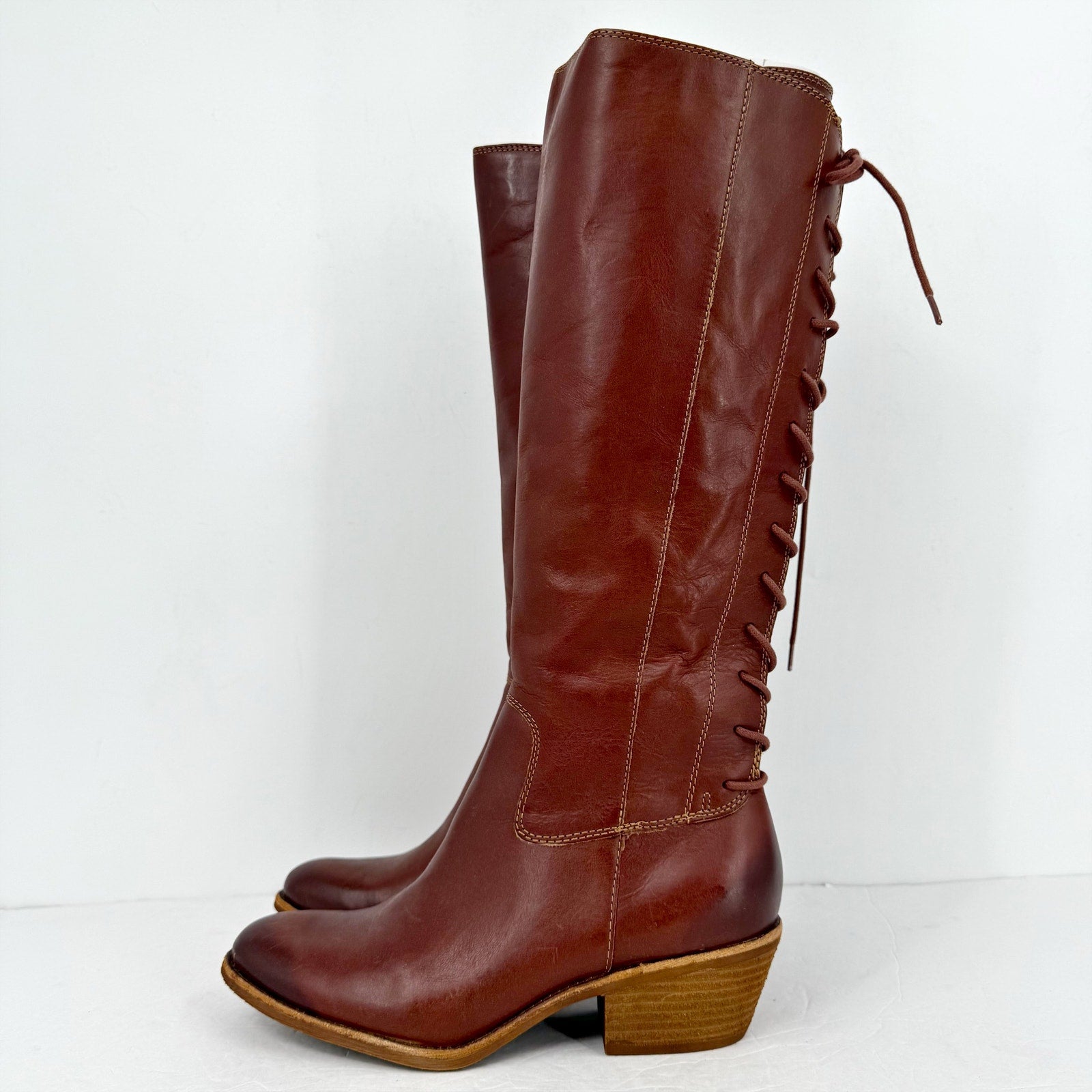 Sofft Women Sharnell II Knee High Boots US 9 Dark Brown Leather Waterproof NWOB