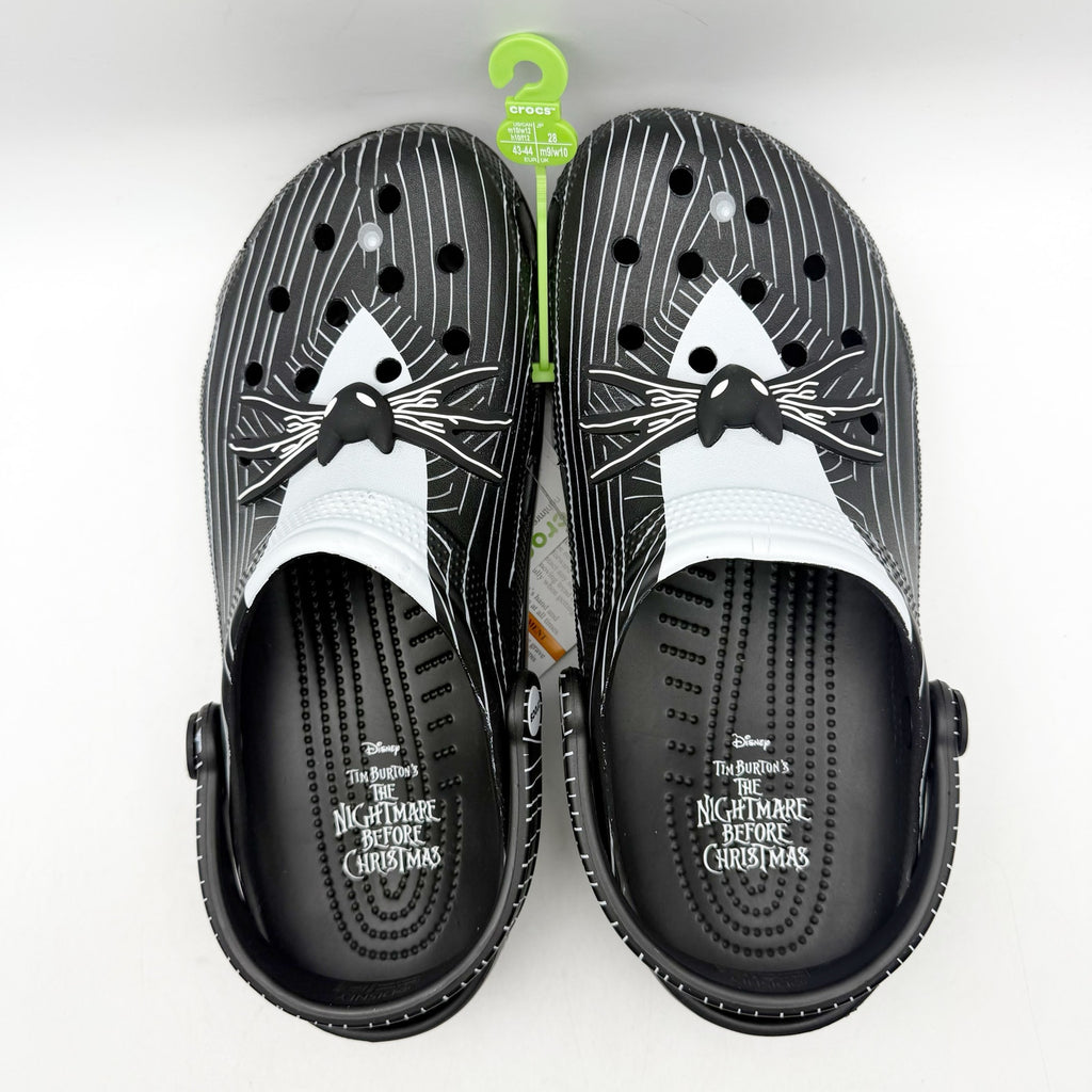 Crocs Classic Clog Mens 11 Jack Skellington Nightmare Before Christmas Black NWT