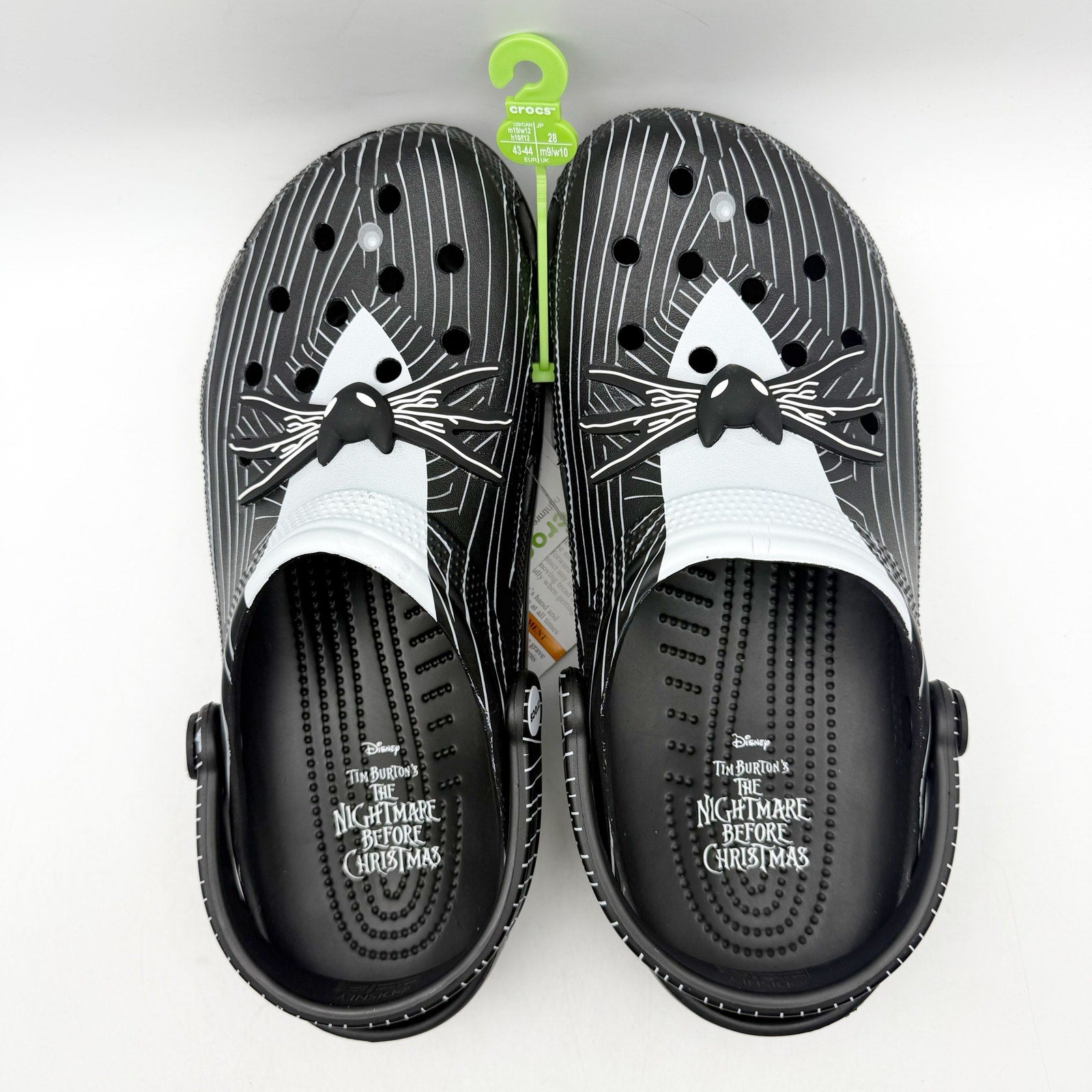 Crocs Classic Clog Mens 11 Jack Skellington Nightmare Before Christmas Black NWT