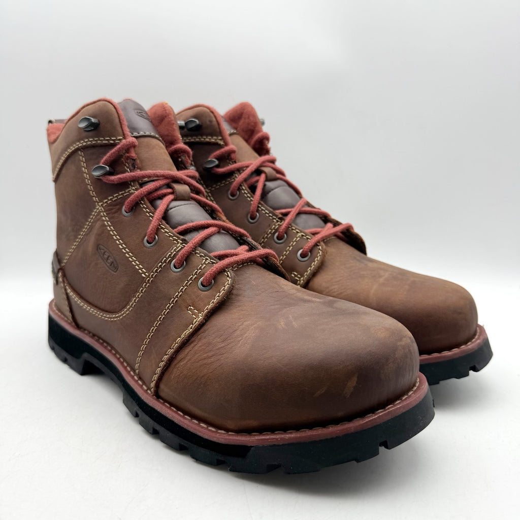 Keen Womens Seattle 6" Work Boot US 6.5 Red Brown Waterproof Aluminum Toe NIB