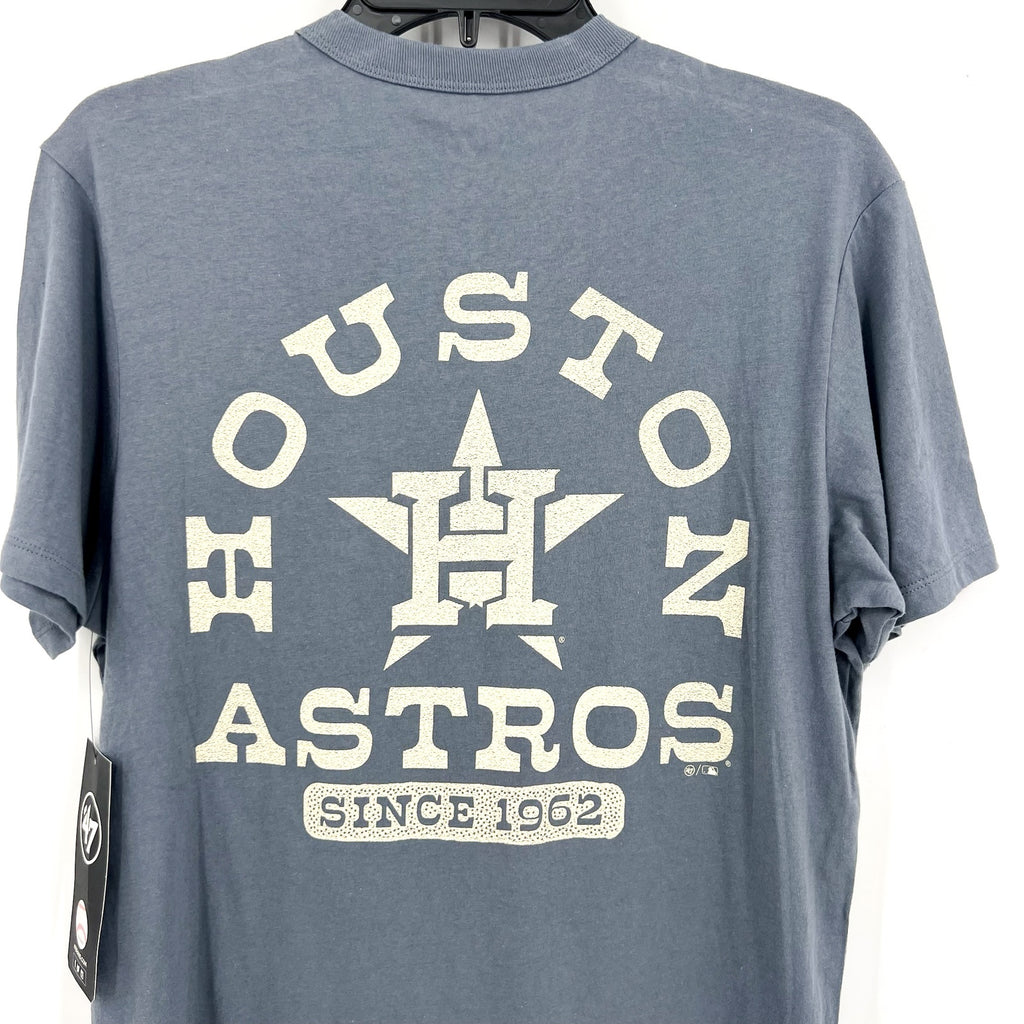 47 BRAND Mens Houston Astros Back Canyon Franklin T-Shirt Small Atlas Blue NWT
