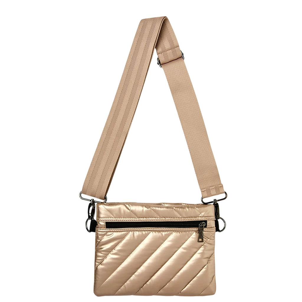 THINK ROYLN Diagonal Bum Bag 2.0 Pearl Cashmere Gold One Size Purse NWT