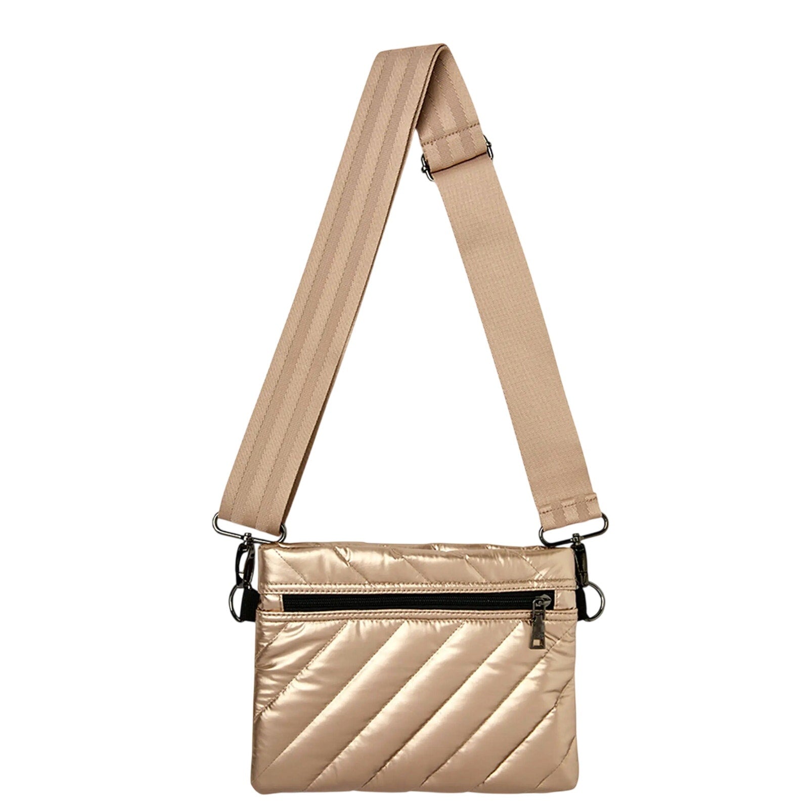 THINK ROYLN Diagonal Bum Bag 2.0 Pearl Cashmere Gold One Size Purse NWT