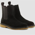 Saint Morta Men's Chunky Chelsea Boots Size 12 EU 46 Black Suede Gum NIB