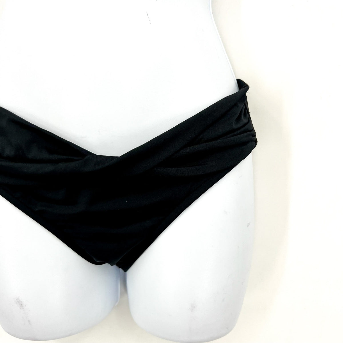 SEAFOLLY Women's Twist Band Hipster Bikini Bottom Size 4 Black Swim NWT