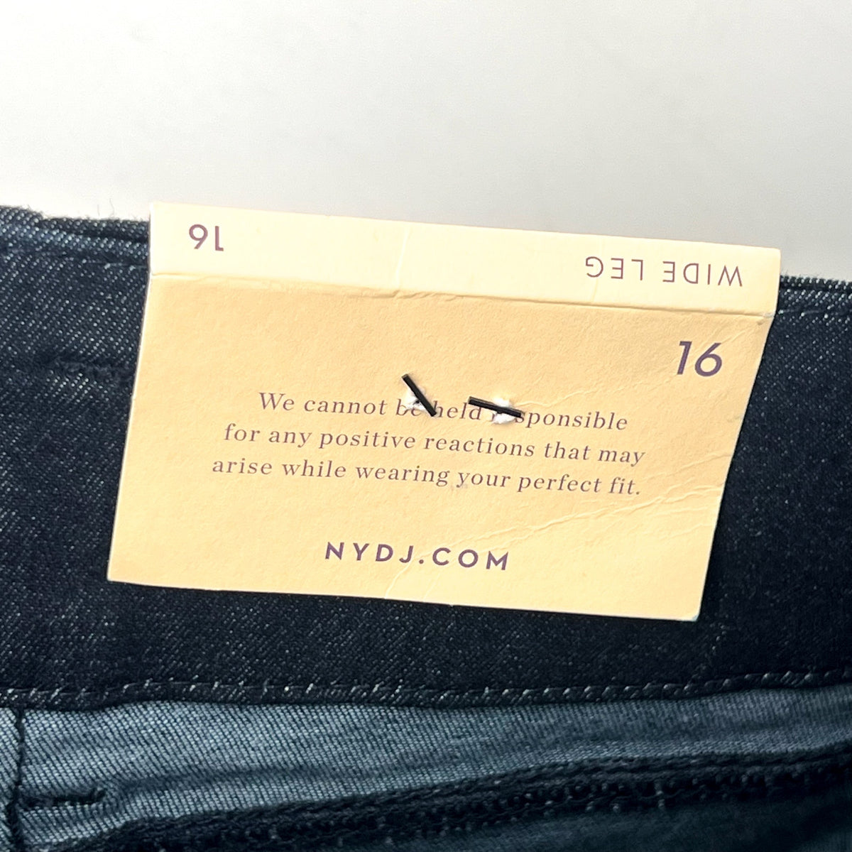 NYDJ Women's Mona Wide Leg Ankle Trouser Jeans Size 16 Deep Blue Rinse NWT