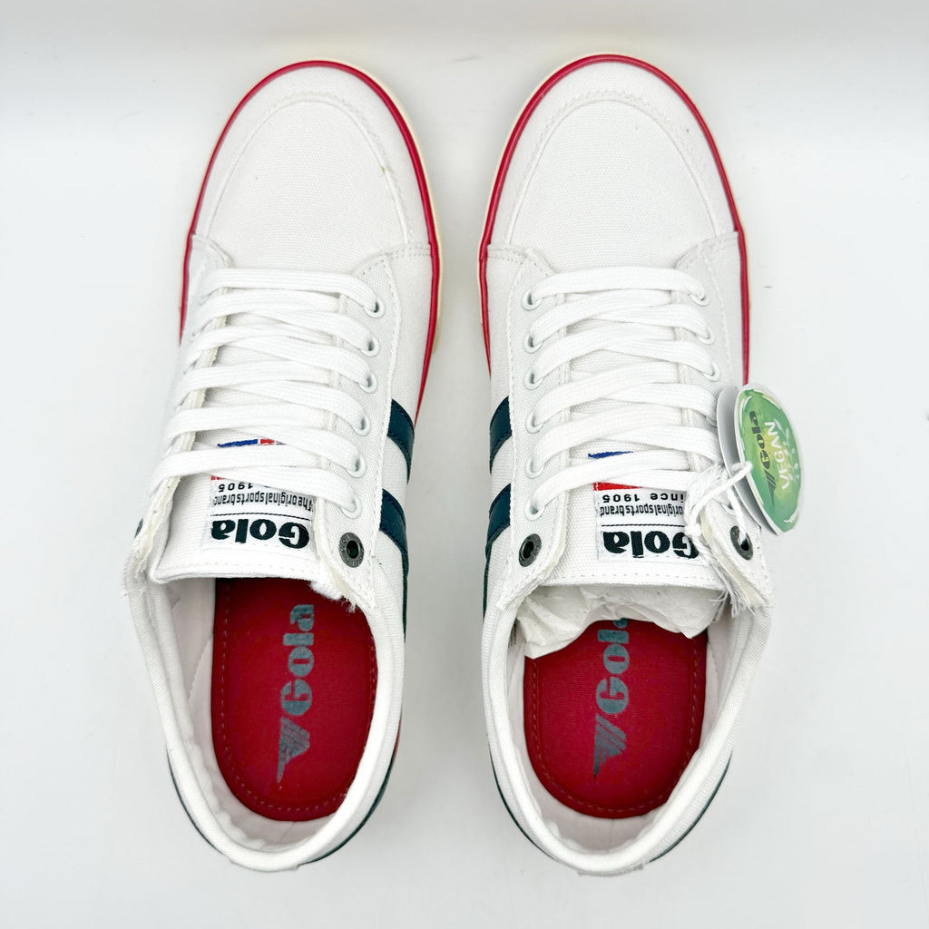 Gola Mens Comet Sneakers EU 43 US 10 White Navy Red Canvas NIB