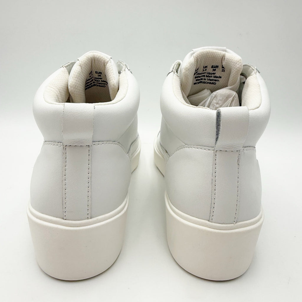 Naturalizer Womens Morrison Mid High Top Casual Sneakers US 6 White Leather NIB