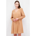 I.N.C. INTERNATIONAL CONCEPTS Chiffon Shift Dress Small Tan Back Tie NWT