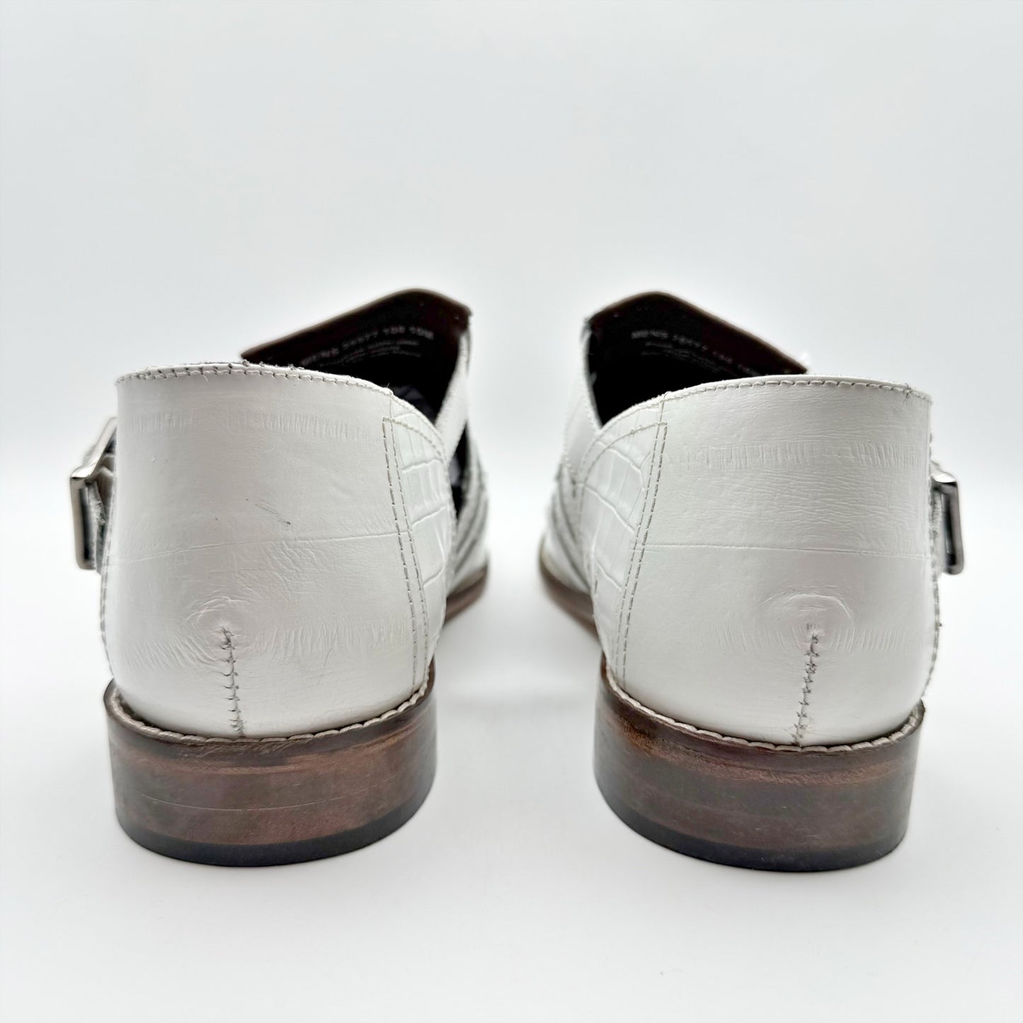 Stacy Adams Mens Calvino City Sandal US 10 M EU 43 White Printed Leather NIB