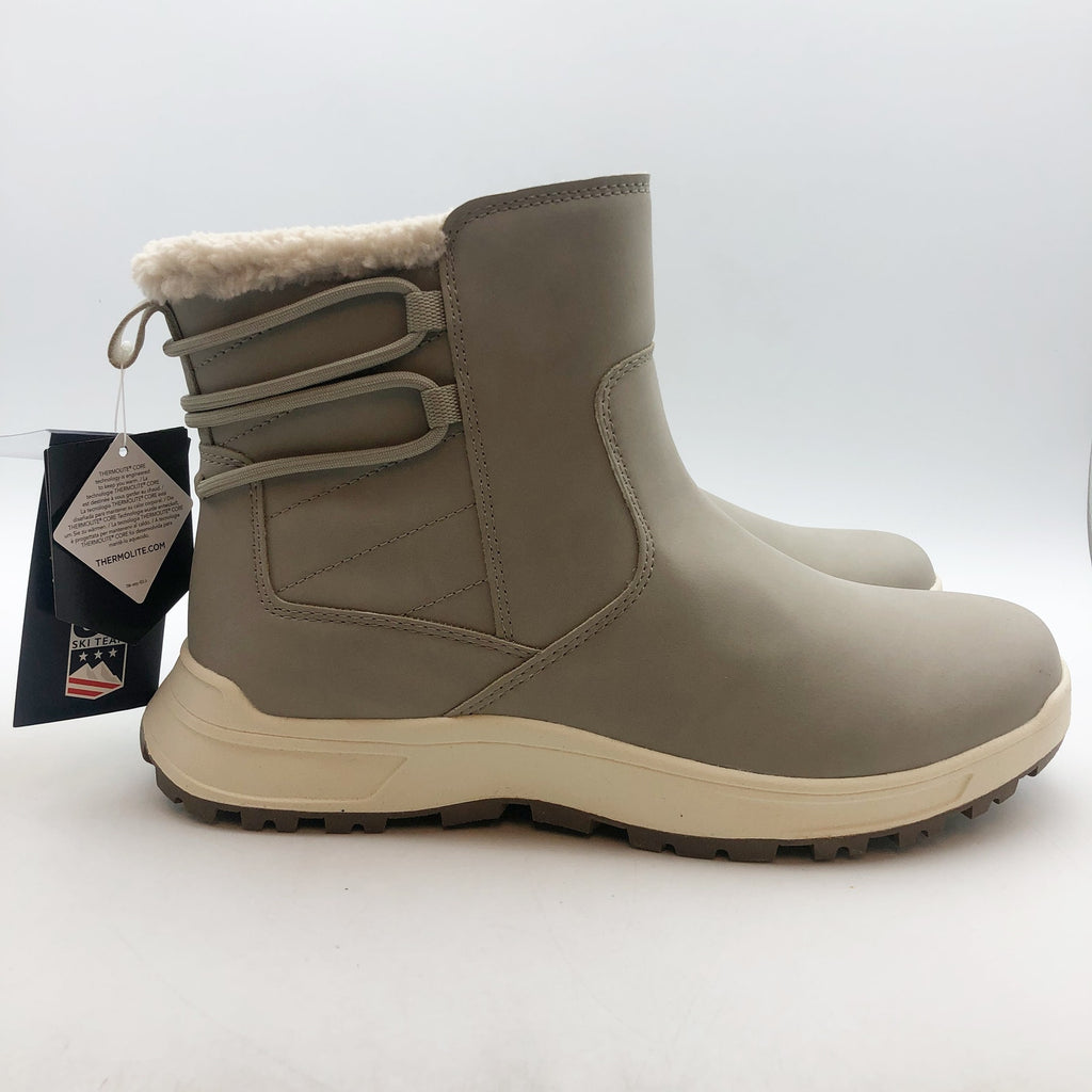Khombu Womens Sarah Winter Boots Size 10 Taupe Grey Water-Repellant NIB