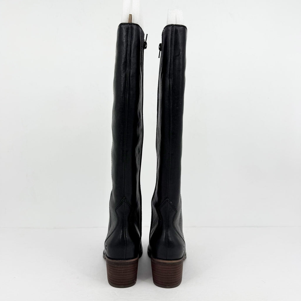 Lucky Brand Womens Cashlin Heeled Knee High Boots Size 6.5 M Black Leather NIB
