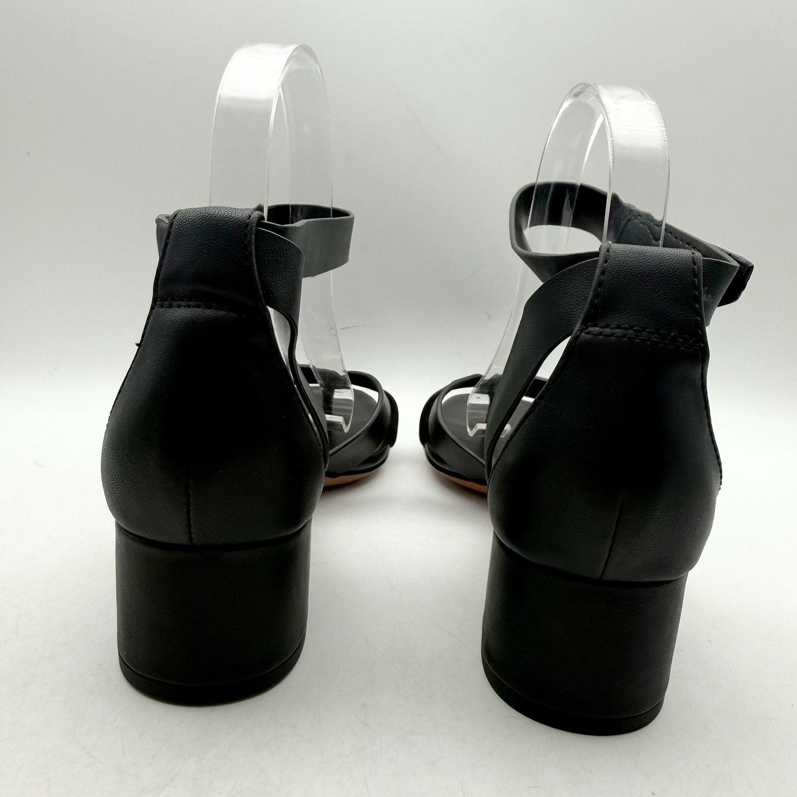 Franco Sarto Womens Nyah Heeled Sandals Size 8.5 M EU 39 Black NWOB