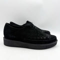 RE/DONE Women Creeper Oxford Shoe EU 37 US 7 Black Suede Platform NWOB