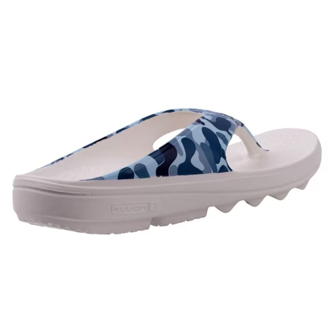 Spenco Womens Fusion 2 Supportive Slide Sandals 10 Wide Blue Camo Flip Flop NWOB