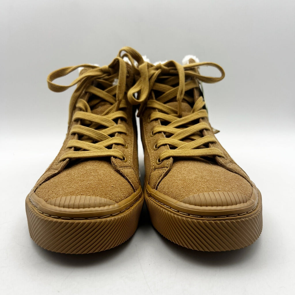 Cariuma Women's OCA Therma High Suede Boots Size 7.5 Tan Caramel Shearling NIB