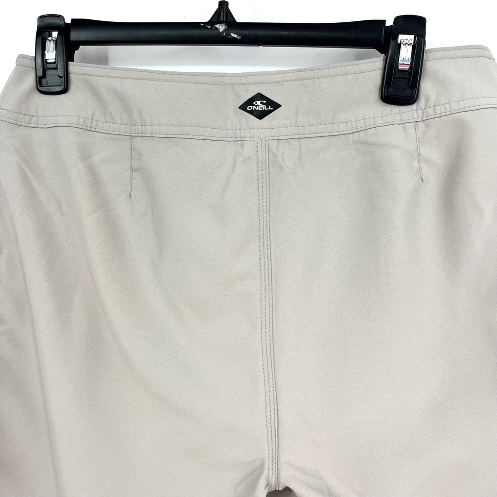 O'NEILL Mens Santa Cruz Solid 2.0 Boardshorts 30 Light Grey Drawstring NWT