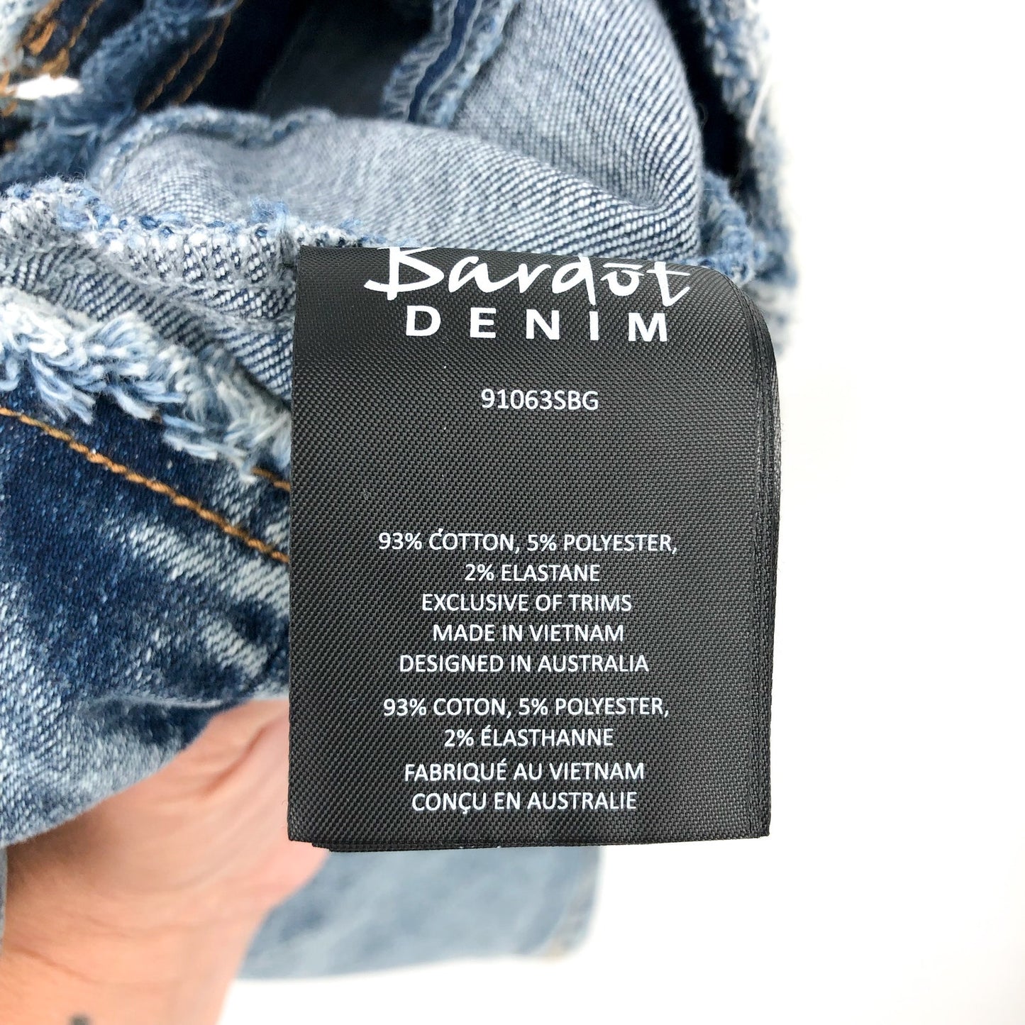 BARDOT Girls Corset Denim Skirt US 16 Blue Acid Wash Cotton NWT