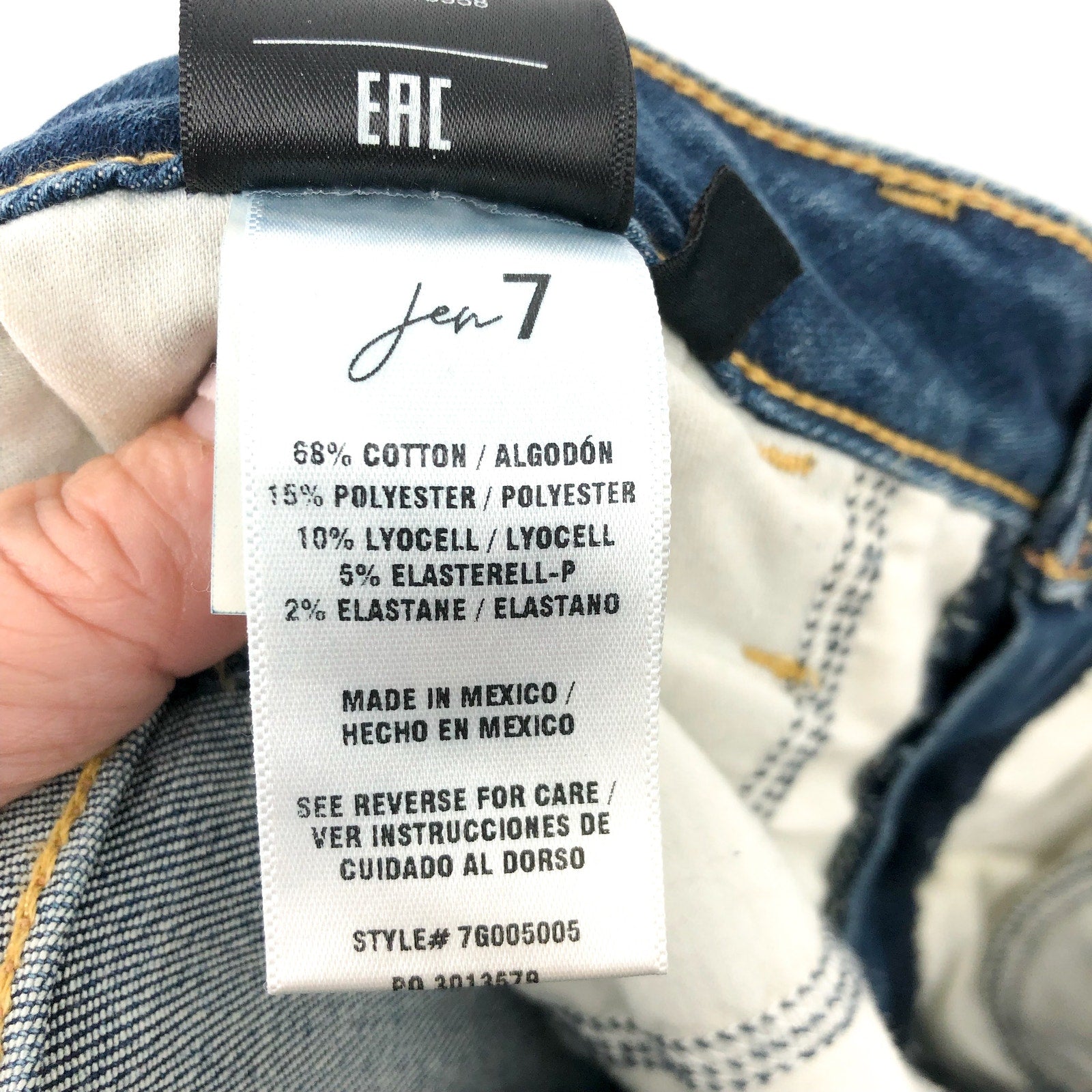 JEN7 Women's High Rise Slim Straight Jeans Size 6 Classic Medium Blue NWT